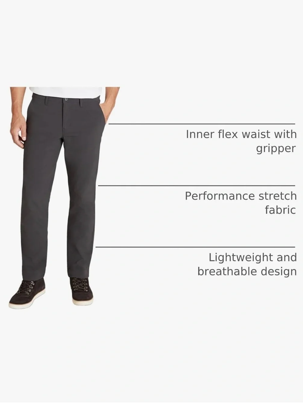Weatherproof Gray Tech Straight-Fit Pants
